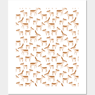 Deer aesthetic pattern Posters and Art